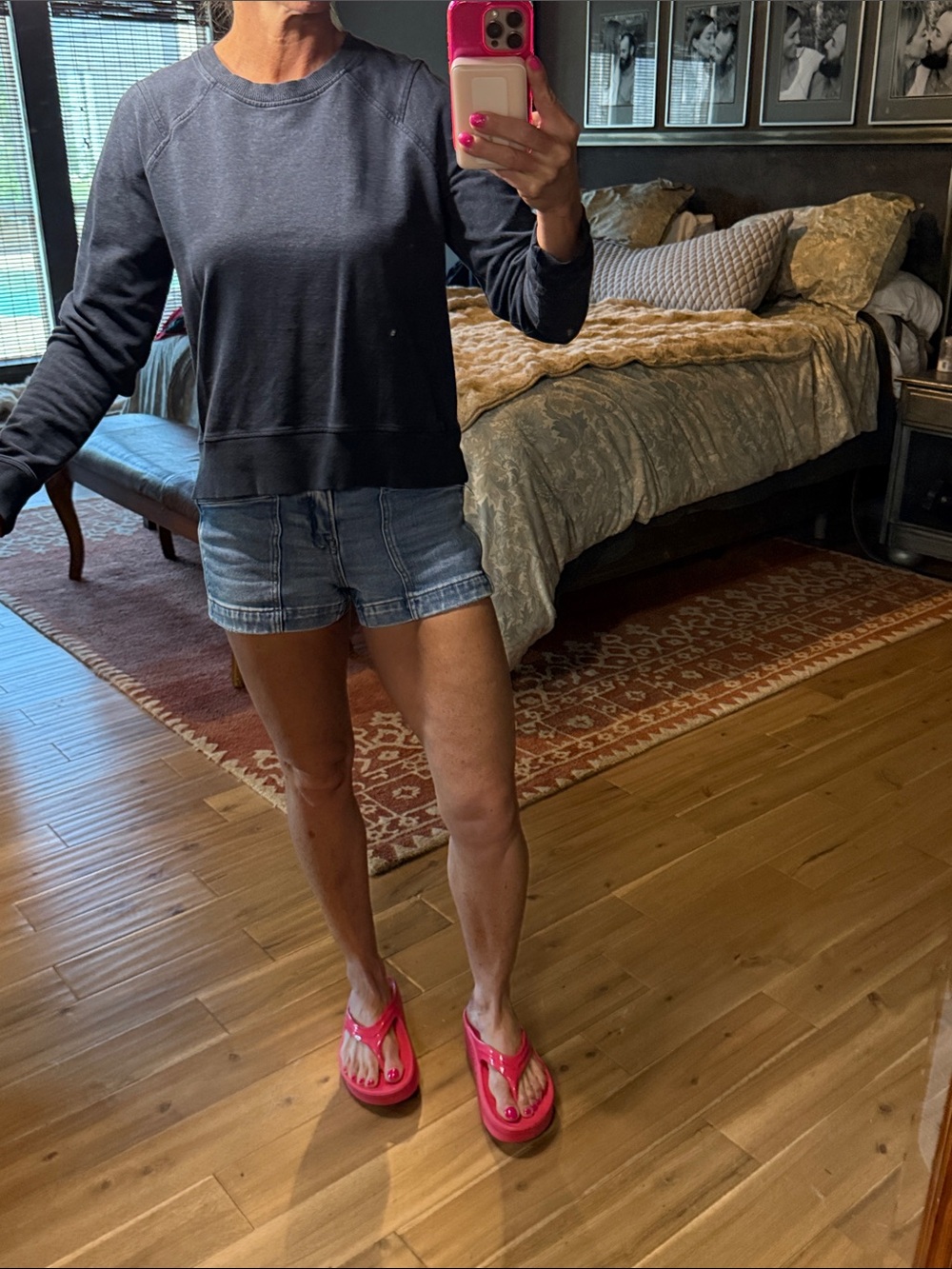 lululemon athletica Heathered Navy Crewneck Pullover 6